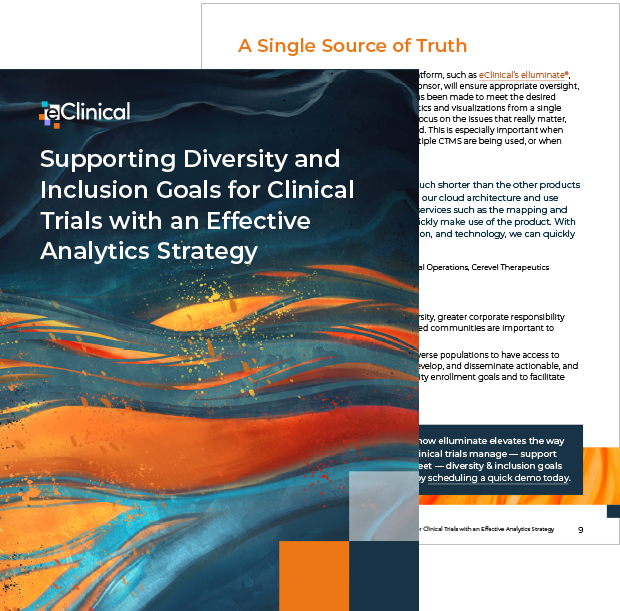 Supporting Diversity and Inclusion Goals for Clinical Trials with an Effective Analytics Strategy