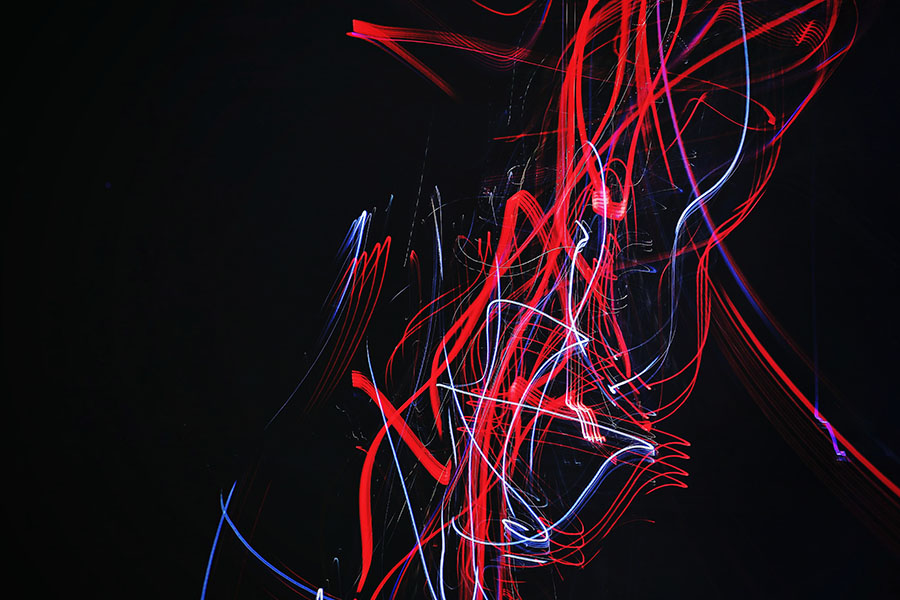 Photo by Hao Wang - Abstract Background With Black, Red, White and Blue Graphics